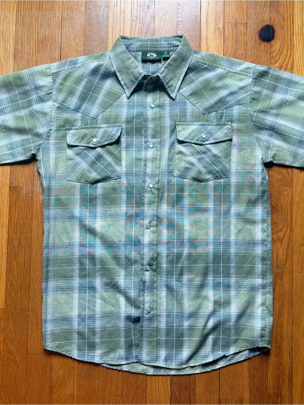 Stillwater Supply Co. Plaid Pearl Snap Short Sleeve Button Up Work Shirt